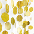 MIAHART 52 Feet Circle Dots Gold Circle Garlands Glitter Gold Decorations Party Garland Hanging Banner Decor for Birthday Baby S