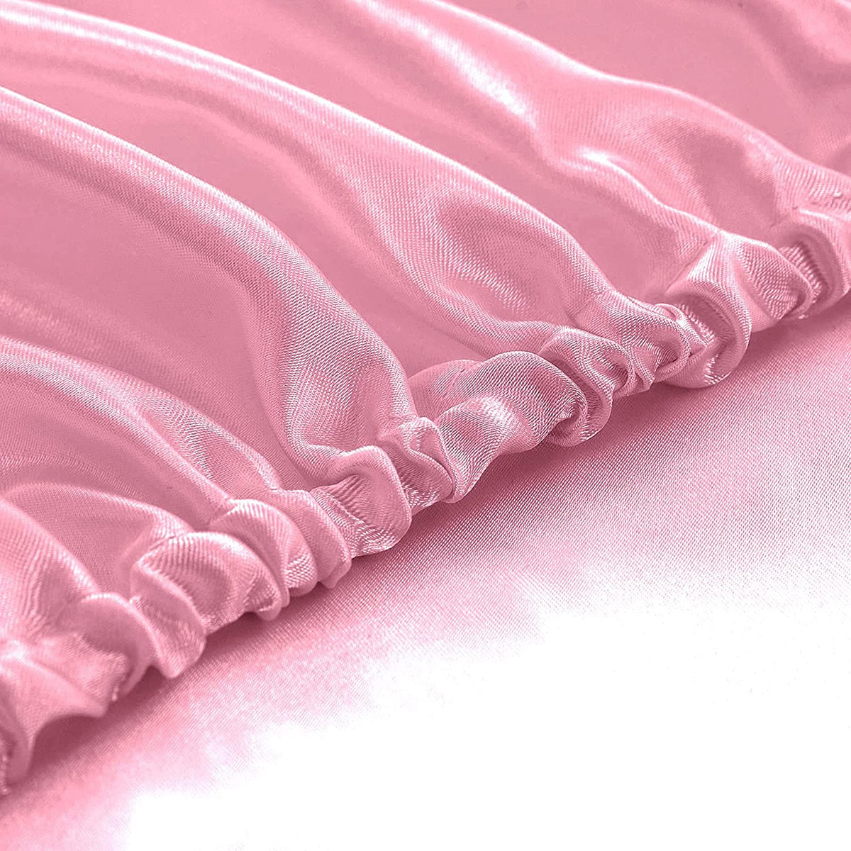 Homiest Pink Satin Fitted Sheet Twin Xl Size Fitted Bed Sheet, Deep Pocket Fitted Sheet Only, Luxury & Ultra Soft Bedding Fitted Sheet Single Bottom Bed Sheets Sold Separately