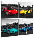 JiazuGo Car Pictures Posters Black and White Wall Decor Art for Teen Boys Room Mens Bedroom Office Canvas Framed Ready to Hang 1