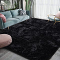 HOMORE Rugs for Living Room 6x9 Black Fluffy Area Rug Modern Shag Rugs for Bedroom, Super Soft and Comfy Carpet, Cute Carpets fo