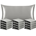Ntbay 12 Pack Satin King Pillowcases For Hair And Skin, Luxurious And Silky Pillow Cases With Envelope Closure, 20 X 36 Inches,