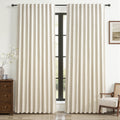 Cute Blackout Curtains 60 Inches Extra Wide Linen 96 Inch Length for Living Room/Sliding Glass Door,Pleated Heavy Duty Thermal D