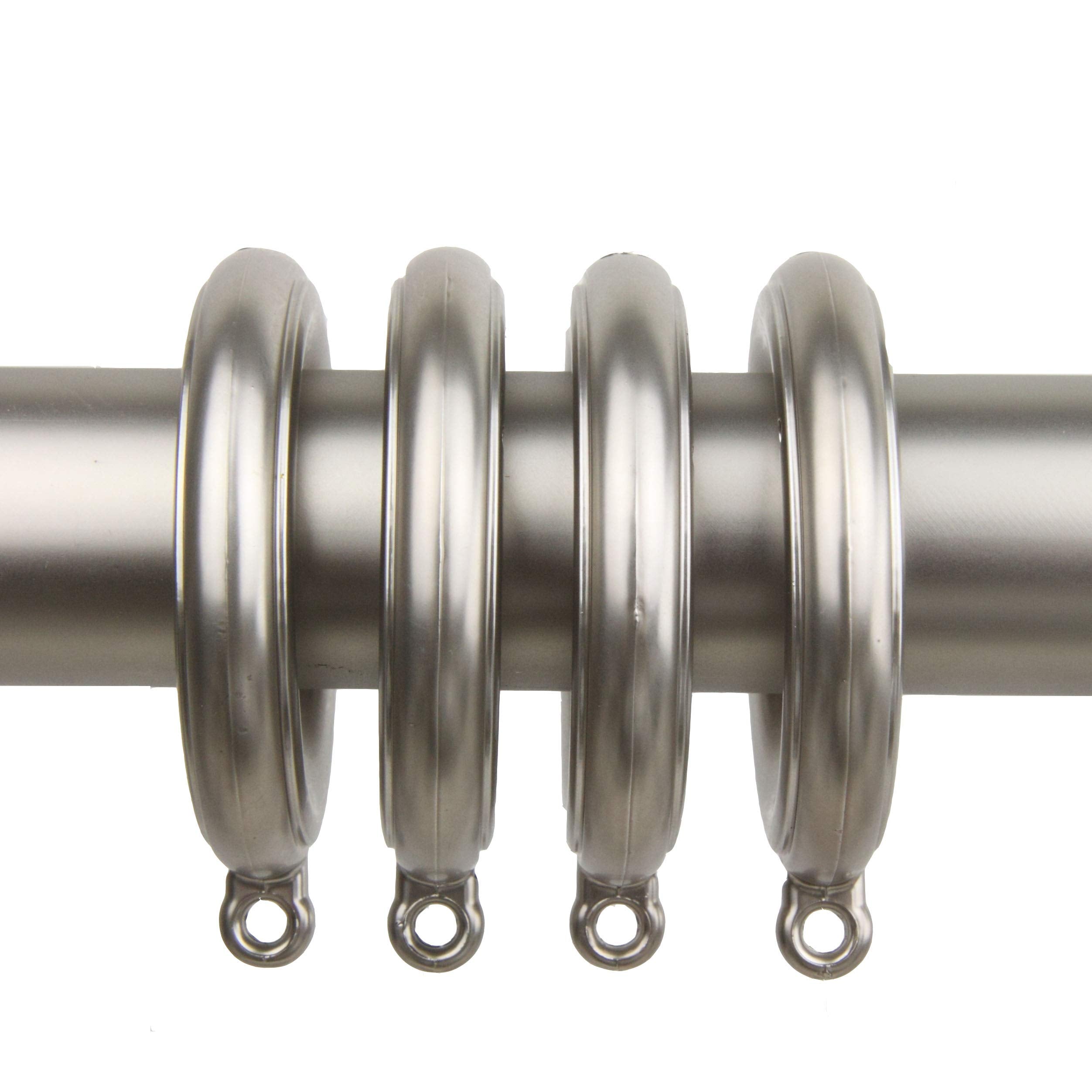 Rod Desyne Decorative 1.75 inch Eyelet Rings, Satin Nickel