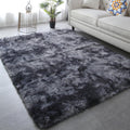 Grey Fluffy Area Rug 5x7 - Ultra Soft Shag Plush Rugs for Bedroom Living Room, Indoor Non-Slip Modern Nursery Faux Fur Floor Car