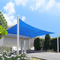 Homa 4' X 14' Blue Rectangle Sun Shade Sail Canopy, 95% Uv Blockage Awning Shelter Fabric Cloth Screen For Patio Outdoor Backyar