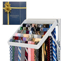 Tie and Scarf Organizer, TieMaster Battery-Free Organizer, Holds 60 Ties and Scarves, Easy Installation, Sleek Design, Preserve 