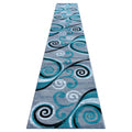 Flash Furniture Valli Collection Area Rug - High Pile Turquoise Olefin Rug - 3' X 16' Area Rug - Jute Backing - Hallway, Entryway, Bedroom, Living Room