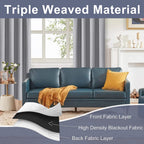 Jiuzhen Silver Grey Curtains For Bedroom - Thermal Insulated Blackout Curtains With Tiebacks 2 Panels, Room Darkening Rod Pocket Curtains For Living Room, 38 X 72 Inch Length