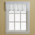 CHF & You White Crochet Cafe Kitchen Curtain Window Valance, Rod Pocket, 58W x 14L inch, 1 Valance