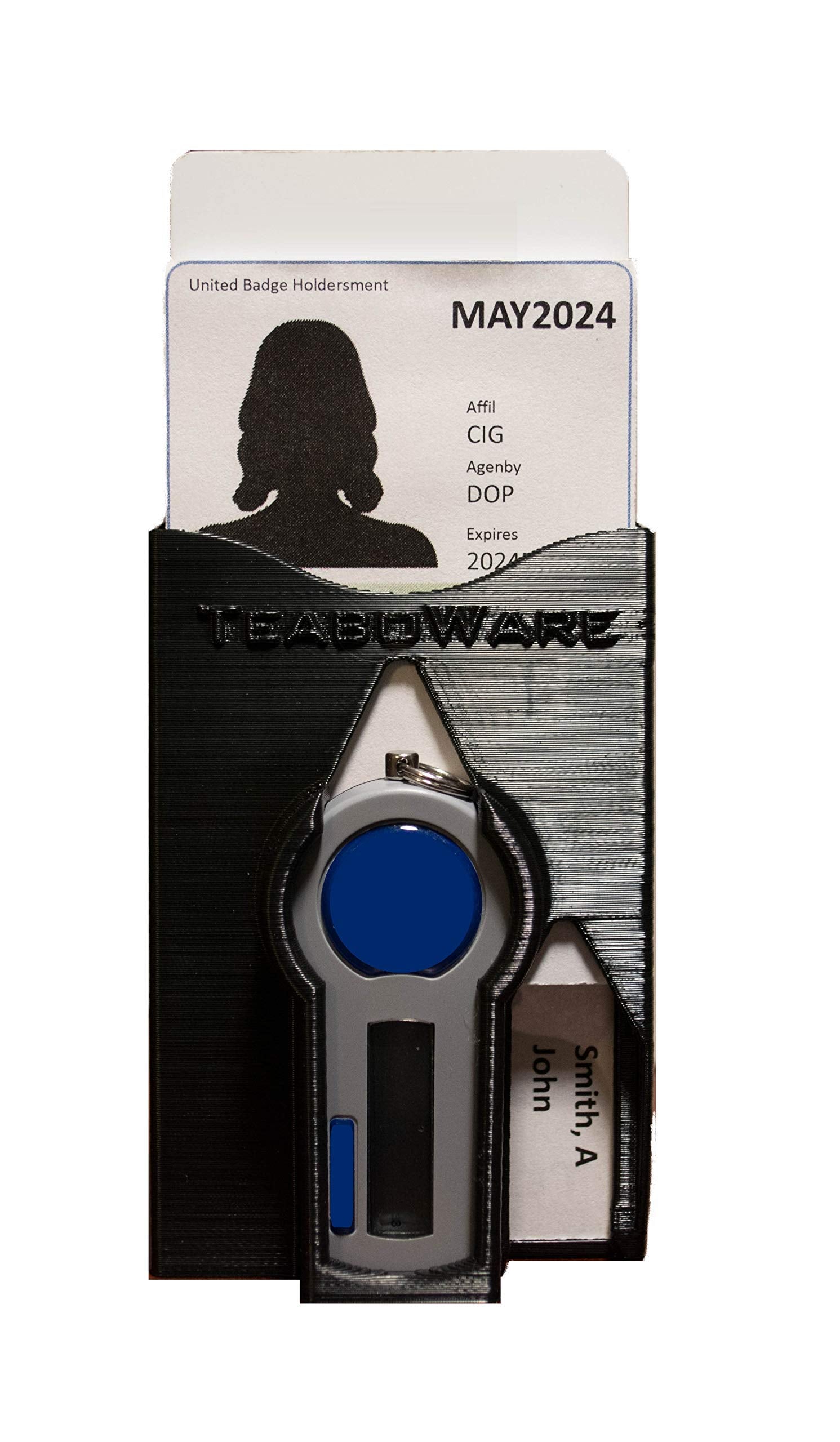 Rsa Token Triple Badge Holder (Black, Triple Badge)