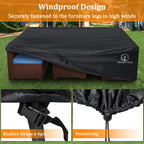 Startwo Patio Furniture Covers Waterproof, Anti-Uv Tear-Resistant Heavy Duty Outdoor Furniture Cover For Sectional Sofa, Patio Table Cover, 78'Lx62'Wx30'H, Black