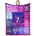 Aisde 7 Year Old Girl Birthday Gifts Blanket 60'X50', Birthday Gifts For 7 Year Old Girls, Best Presents For 7 Year Old Girls,