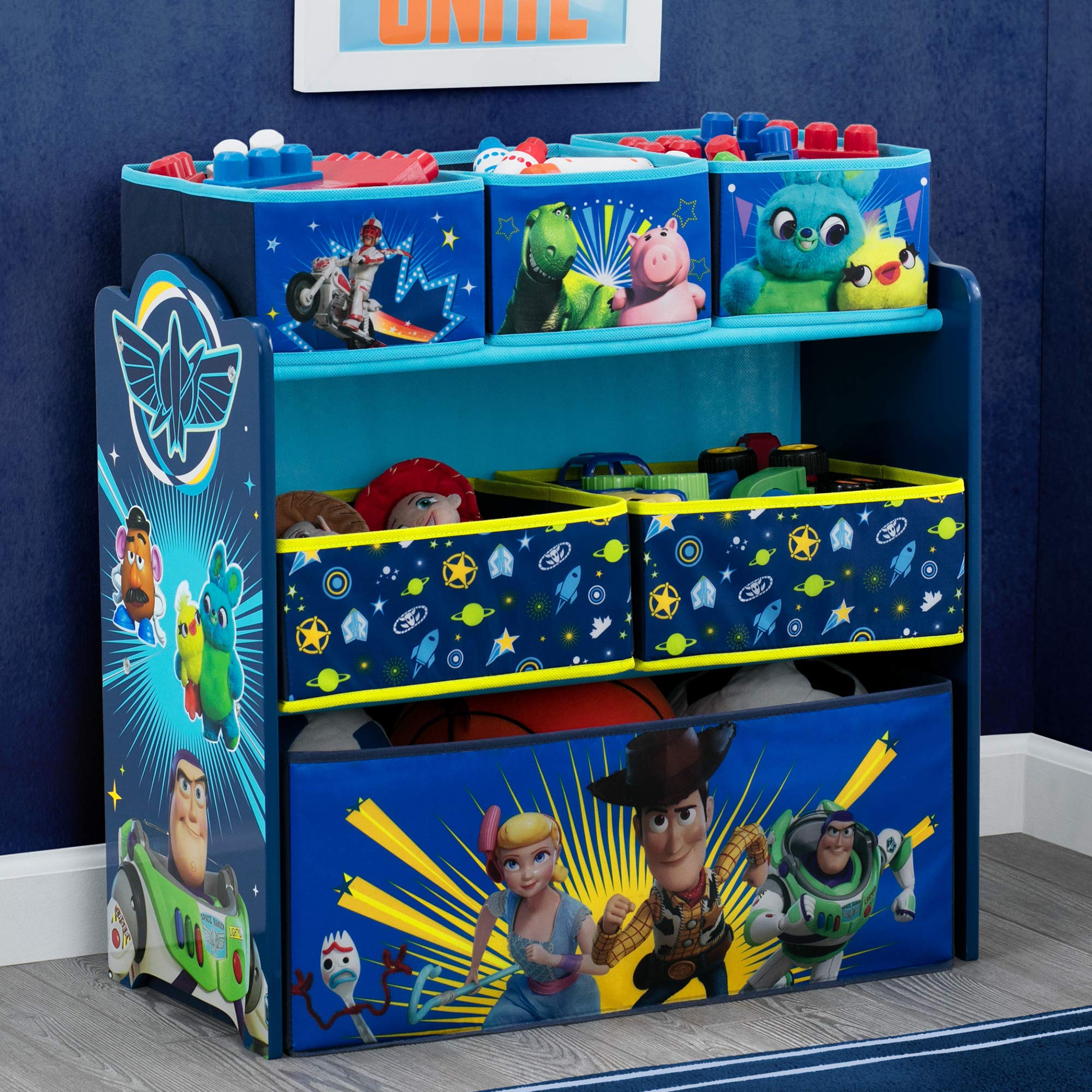 Delta Children Toy Story 4 6 Bin Design and Store Toy Organizer Fabric Toy Storage TB84403TY-1096