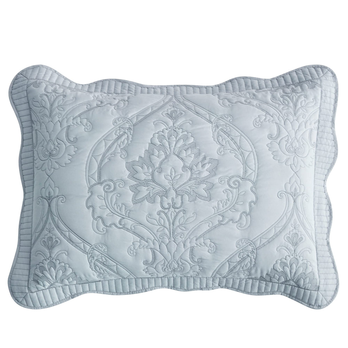 Chixin Microfiber Standard Pillow Shams Set Of 2 - Quilted Decorative Pillow Covers - Light Grey - Size (20'' X 26'')