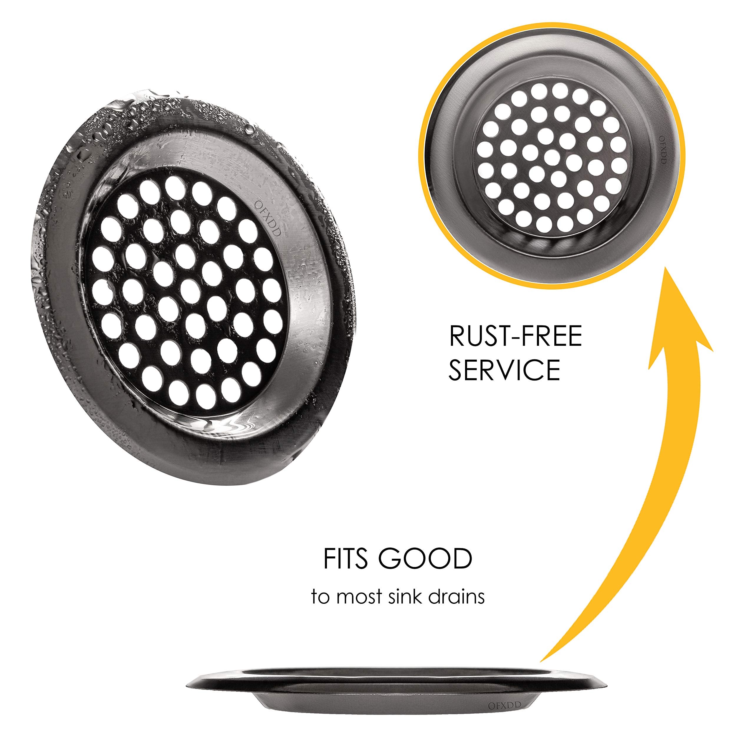 Ofxdd Stainless Hair Catcher, Drain Sink Strainer, Bathroom Drain Protector, Bathroom Drain Catcher 3', Drain Hole Cover