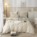 Lifetb Garden Style Floral Duvet Cover Queen Soft Cotton Boho Floral Bedding Sets Chic Shabby Botanical Queen Duvet Cover Girl W