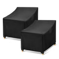 Wleafj Outdoor Chair Covers Waterproof, Black Lawn Patio Furniture Covers, Heavy Duty Wicker Garden Sofa Chair Cover, 2 Pack - 37' W X 40' D X 30' H