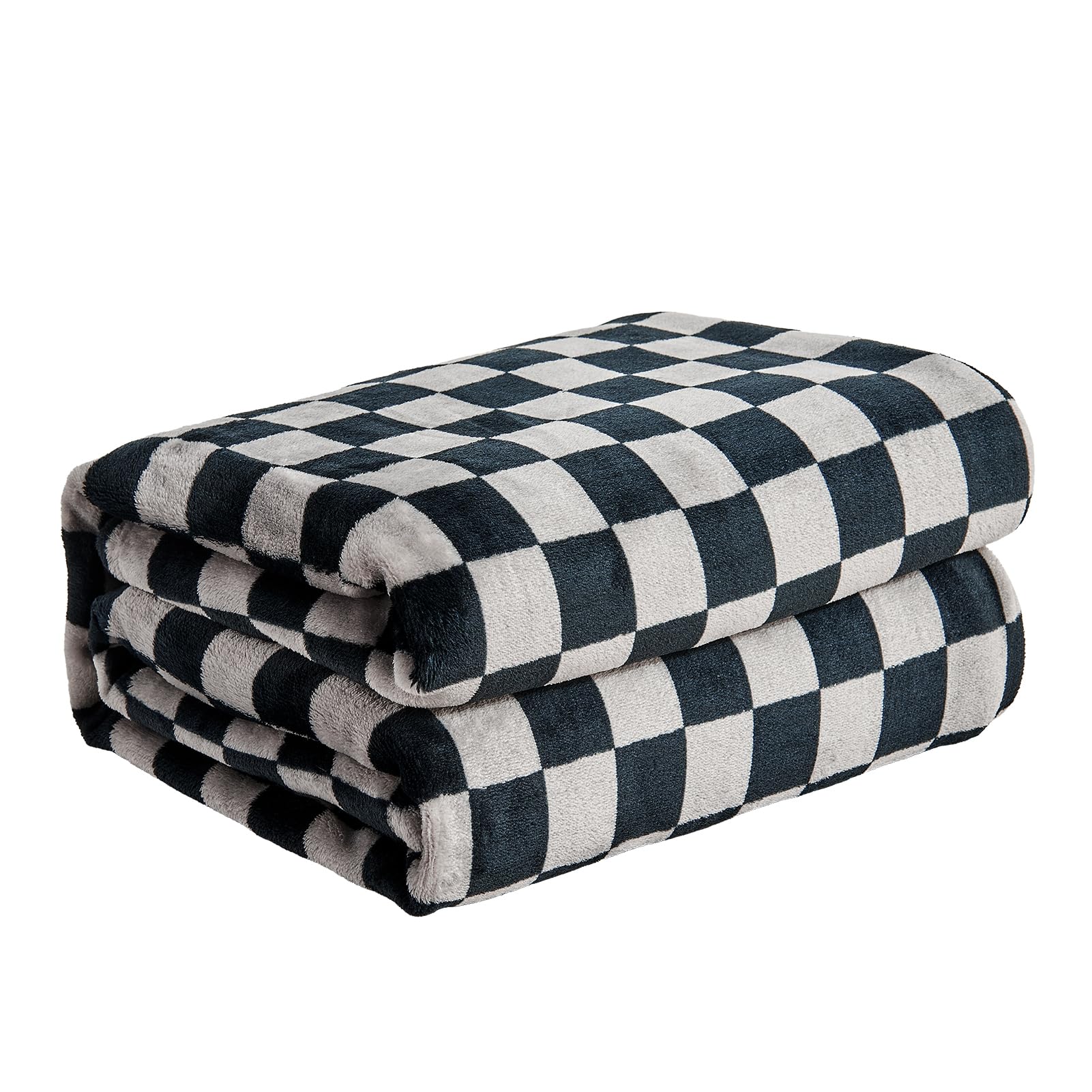 Fy Fiber House Checkered Throw Blanket Soft Cozy Checkerboard Grid Print Chessboard Gingham Pattern Blankets For Bed Couch Sofa,