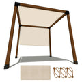 Alion Home Outdoor Pergola Sun Shade Cover Cloth Patio Canopy Hdpe Permeable With Grommets (12' X 16', Beige)