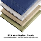 Cgk Unlimited Queen Size Microfiber Pillowcase Set Of 4 - Soft, Premium Quality, Machine Washable, Protective, Sky Blue