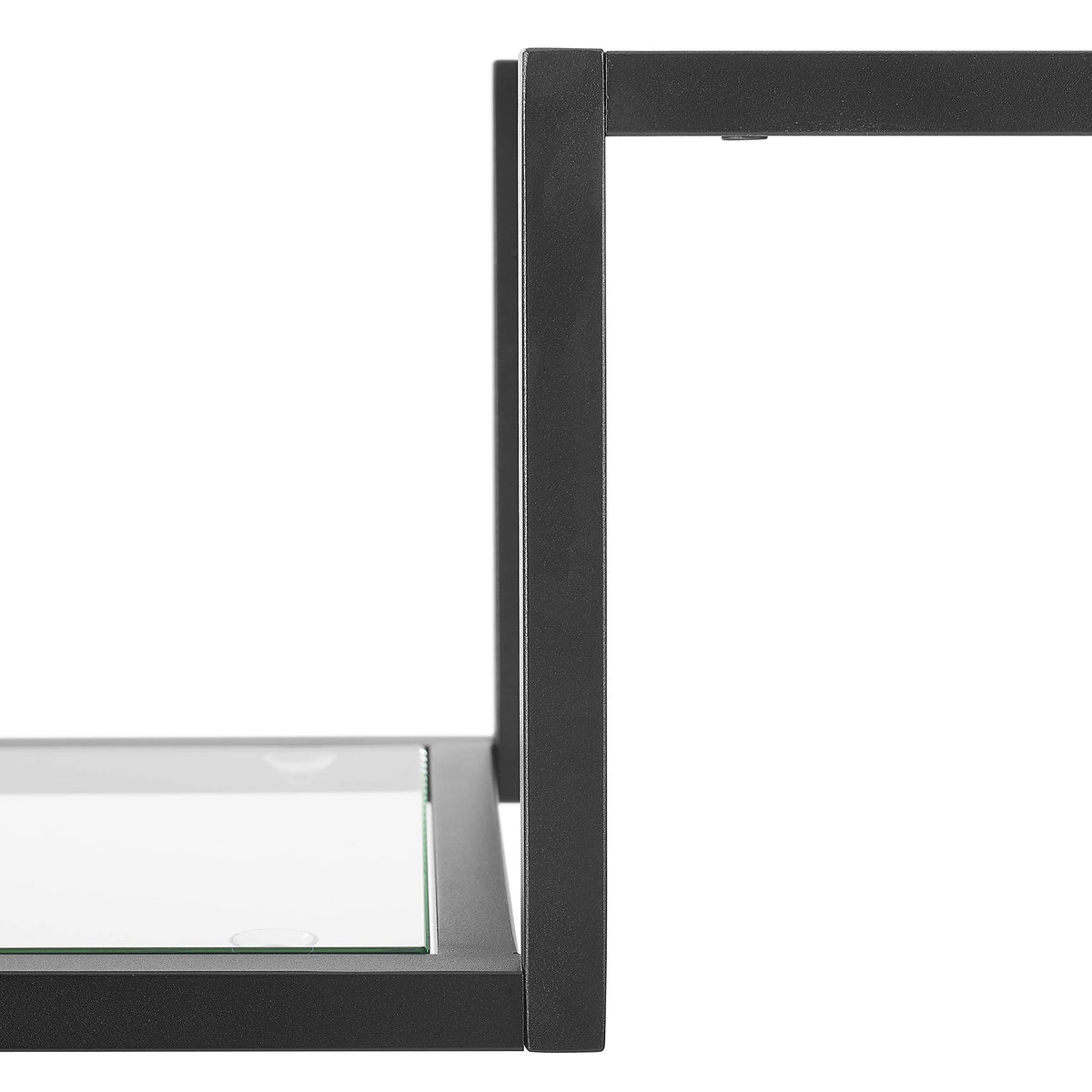 Crosley Furniture Sloane Bookshelf With Glass Shelves, Bookcase Storage, Matte Black