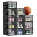 SONGMICS Shoe Boxes, Set of 12, Clear Plastic Sneaker Box, Up to US Size 11