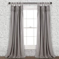 Lush Decor Lydia Ruffle Window Curtain Panel Pair, 84 x 40, Gray