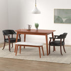 Steve Silver Co Tournament Arm w/Casters Dining Chair, Upholstered w/Nailhead Trim, for Living Room, Dining Room, Vegan Leather, 25" W x 25" D x 31" H, Black