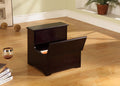 KingS Brand Cherry Finish Wood Bedroom Bed Storage Step Stool
