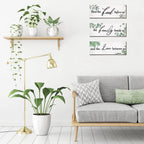 3 Pieces Eucalyptus Greenery Wooden Wall Sign Bless Family Food Love Plaque Botanical Leaf Wood Sign Green Leaves Rustic Sign Pl