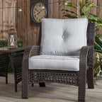 Greendale Home Fashions Outdoor 2-Piece Sunbrella Fabric Deep Seat Cushion Set, Granite