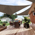 Patio Paradise 8' X 8' X 7'10' Sun Shade Sail Triangle Canopy, Permeable Shade Cloth Fabric Sunlight Block Patio Cover Hdpe Dec
