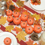 Ghrdopy Fake Pumpkins,10 Pcs Plastic Pumpkins, Orange Artificial Pumpkins For Decorating Thanksgiving Halloween Seasonal Holiday