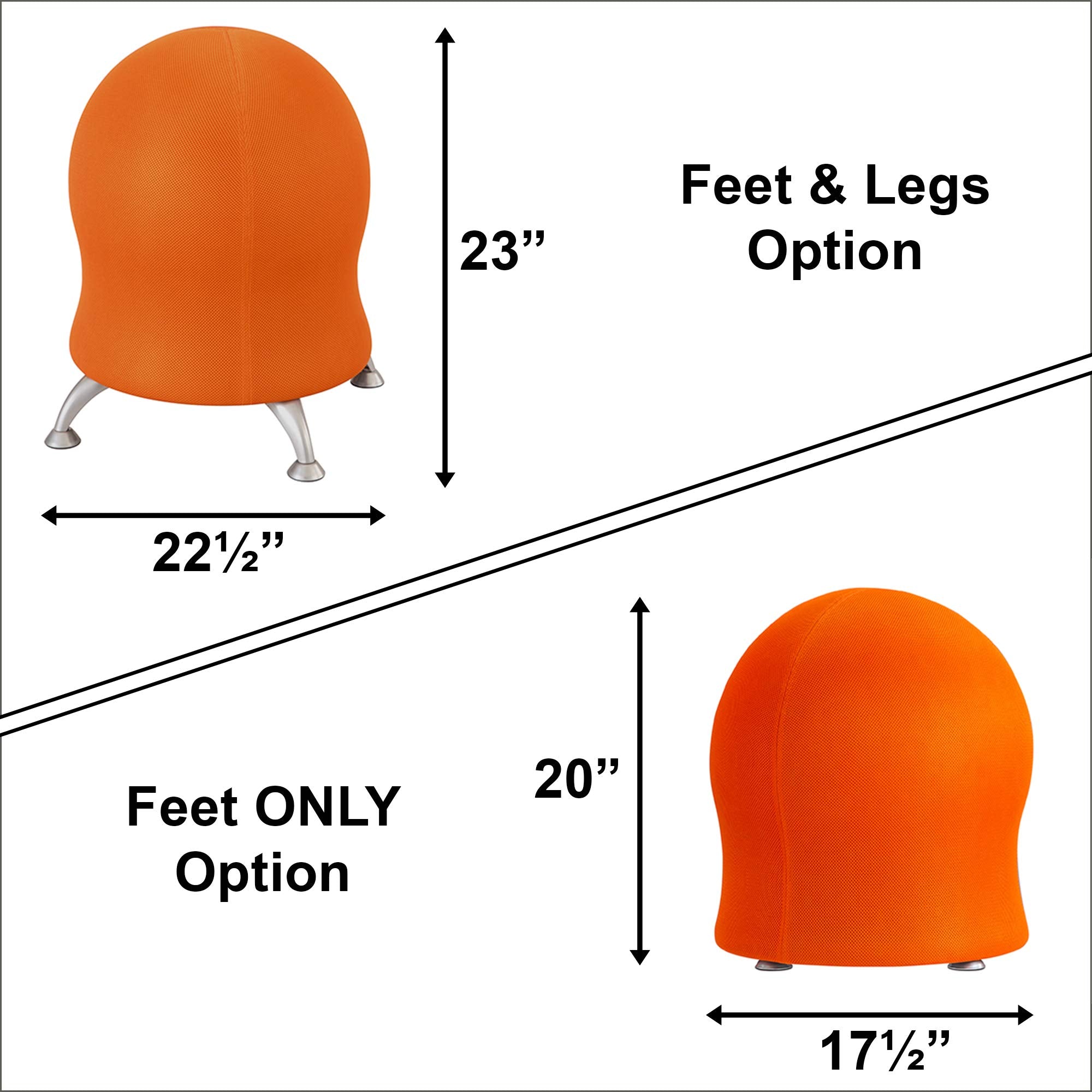 Safco Zenergy Ball Chair, Active Seating, Anti-Burst, Inflatable Chair For Home Office And Classroom