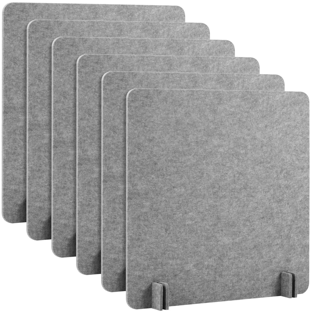 6 Pcs Acoustic Desk Divider Partition Privacy Panel 24 X 24inch,Light Gray