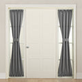 Sun Zero Barrow Energy Efficient Rod Pocket Door Sidelight Curtain Panel, 26 x 72, Gray