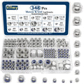 Vifmy Sae & Metric Nylon Insert Lock Nuts Kit(348Pcs),6#32 8#32 10#24 10#32 1/4-20 5/16-18 3/8-16 1/2-13 M3 M4 M5 M6 M8 M10 M12