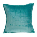 HomeRoots 50% Cotton, 50% Viscose 20' x 7' x 20' Transitional Aqua Solid Quilted Pillow Cover with Poly Insert
