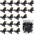 Sannix 20 Pcs Metal Push Pin Clips 31Mm For Bulletin Boards, Black Heavy Duty Clips With Pins For Cork Board Decorations Paper P