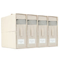 Simple&Opulence 4 Pack Bed Sheet Organizers and Storage, Linen Closet Organizers, Sheets Set Folder Storages with Window and Lab