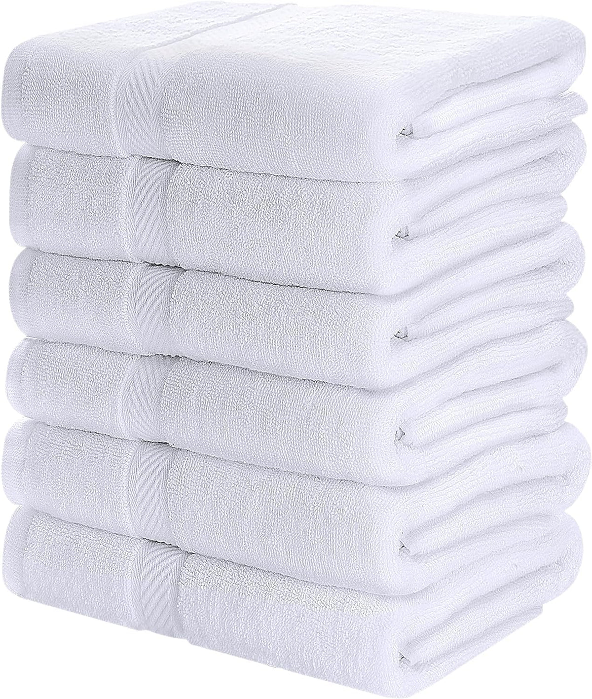 Simpli-Magic 79404 Bath Towels, White, 25x50 Inches Towels for Pool, Spa, and Gym Lightweight and Highly Absorbent Quick Drying 
