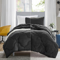Comfort Spaces Twin Comforter Set, Chic Reversible Quatrefoil Quilting, Sherpa Comforters Twin, All Seasons, Lightweight Microfi