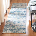 SAFAVIEH Madison Collection Runner Rug - 22 x 18, Grey & Blue, Modern Abstract Design, Non-Shedding & Easy Care, Ideal for Hig