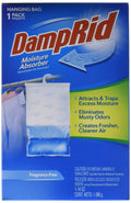 DampRid Fragrance Free Hanging Moisture Absorber, Inhibits Mold and Mildew, 14 ounce, pack of 6