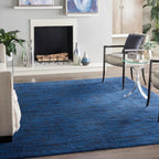 Nourison Essentials Indoor/Outdoor Midnight Blue 7' X 10' Area-Rug,Easy-Cleaning, Non Shedding, Bed Room, Living Room, Dining Room, Backyard, Deck, Patio (7X10)