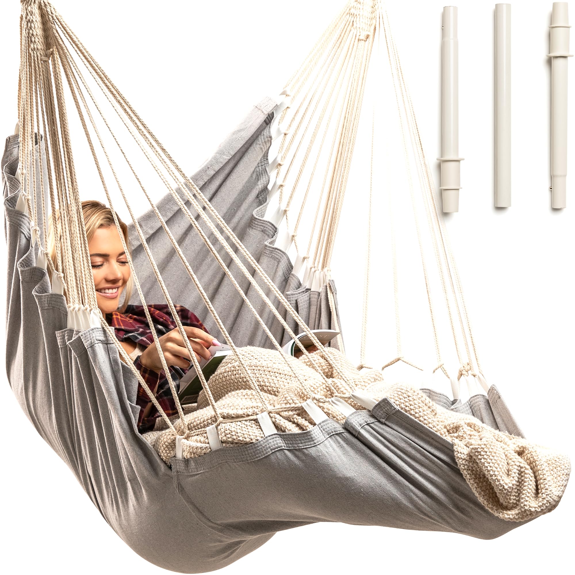 Hanging Hammock Chair - Outdoor Hanging Chair, Bedroom Hammock Swing Chair - Indoor Hammock Chair Swing, Outdoor Swing For Adult