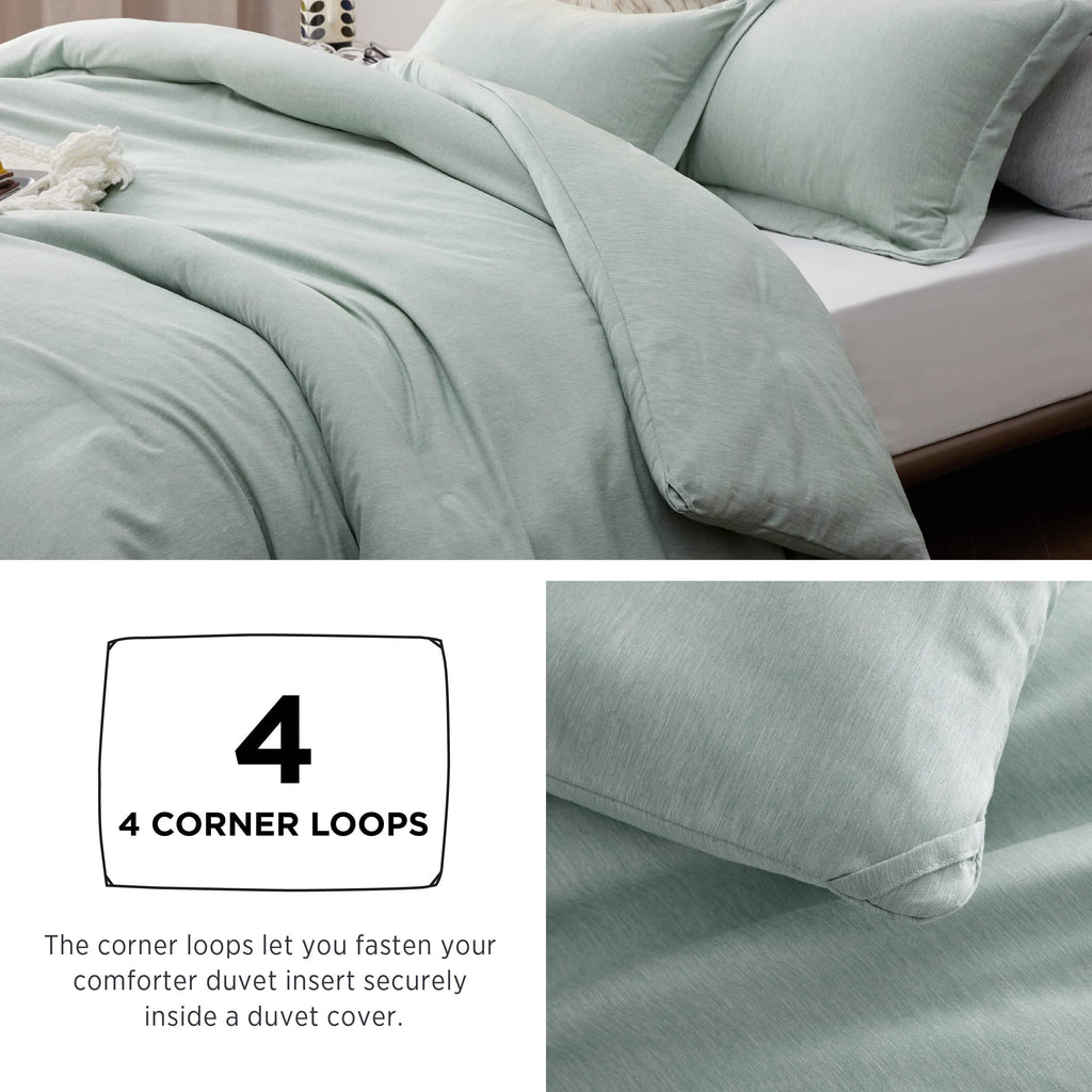 Bedsure Queen Comforter Set - Sage Green Comforter Queen Size, Soft Bedding For All Seasons, Cationic Dyed Bedding Set, 3 Pieces