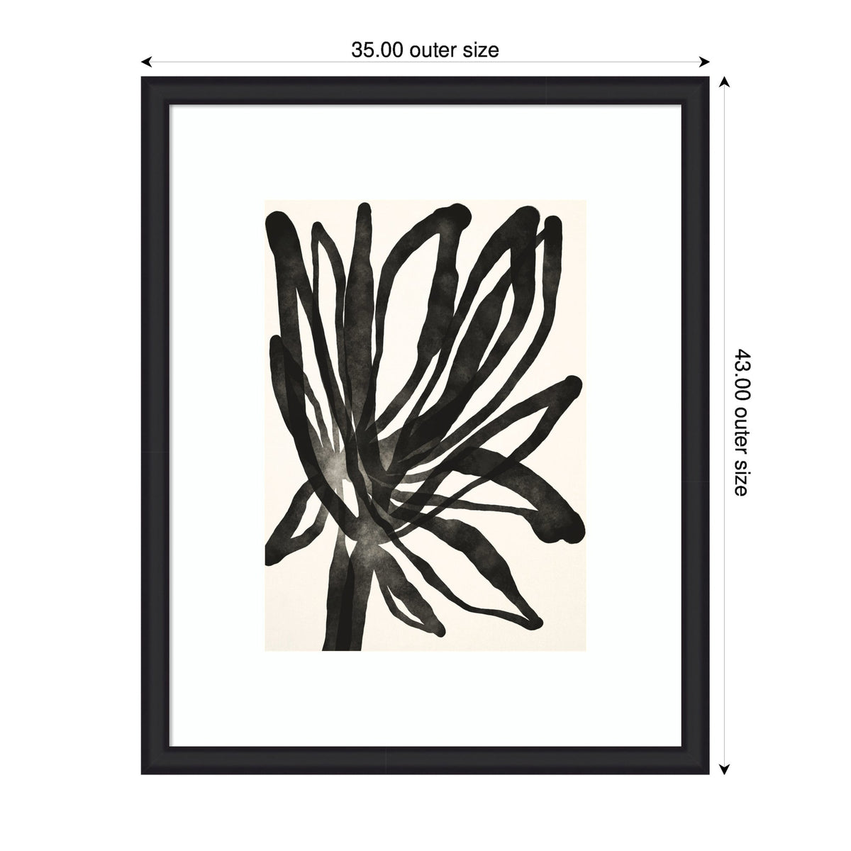 Framed Art Dark Floral by Alicia Bock