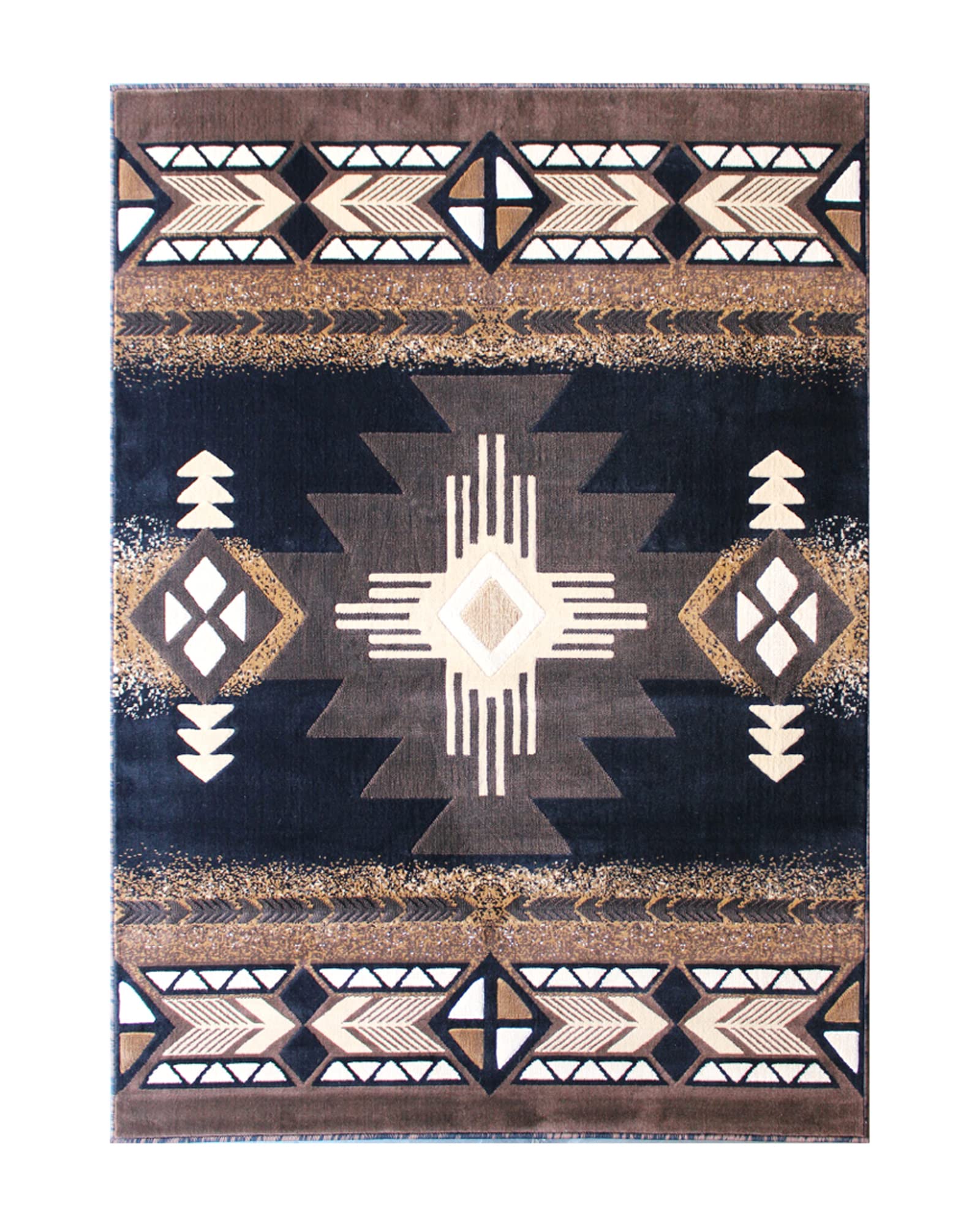 Flash Furniture Mohave Traditional Southwestern Style Area Rug - Rustic Brown Accent Rug - 5' X 7' - Olefin Fibers With Jute Backing