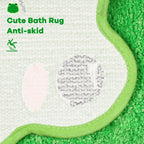 Nigoways Bathroom Rugs Mat,Frog Bath Rugs,Water Absorbent Non Slip Cute Bath Mat, Machine Wash Bathroom Mat,Bathroom Rug For Bat